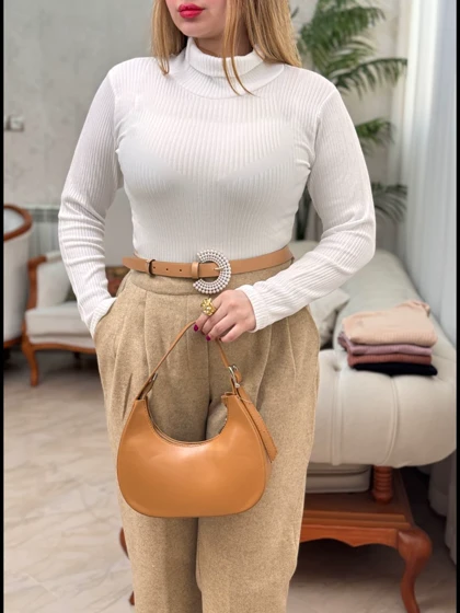 بلوز یقه اسکی راه راه 3470