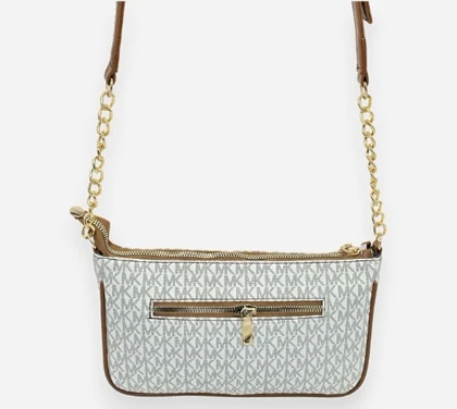 کیف دخترانه دوشی مایکل کورس چرم سفید Michael Kors
