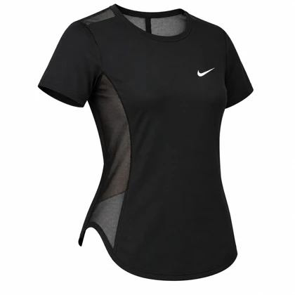 تیشرت ورزشی زنانه توردار مشکی MB FITNESS کد 66973