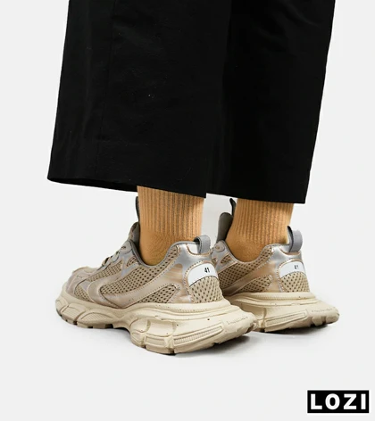 کفش کتانی مردانه و زنانه طلایی Balenciaga 3XL مدل 5134