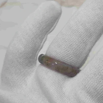 حلقه سنگی عقیق خزه ای اصل کد 1