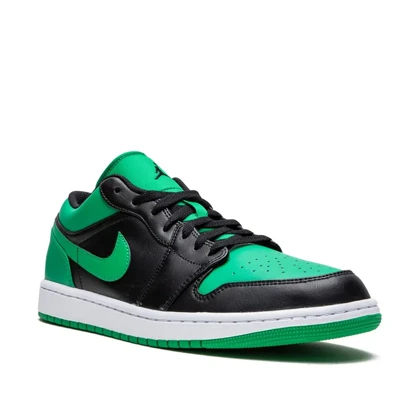 کتانی نایک ایر جردن1 بدون ساق سبز مشکی لاکی گرین مستر کوالیتی Nike Air Jordan 1 Low Lucky Green