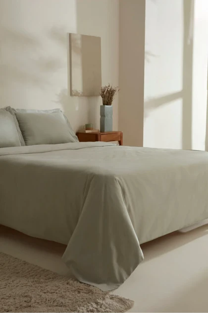 سرویس روتختی دو نفره Karaca Home مدل Jemma ساتن پنبه‌ای - سبز