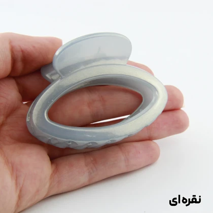کلیپس دخترانه مدل بیضی ساده دو رنگ کوچک