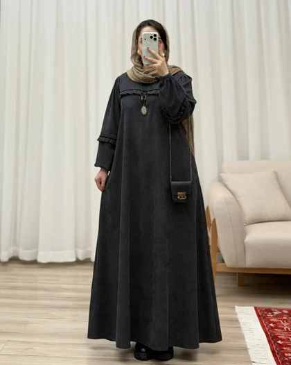 مانتو عبایی کبریتی مدل سنگدوزی