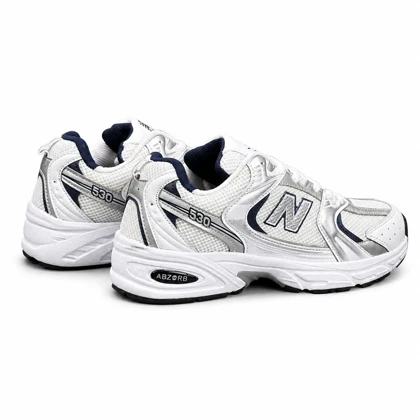 کتانی مردانه مدل نیوبالانس 530 سفید سرمه ای (کیفیت درحد مستر) New Balance