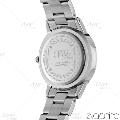 ساعت دنیل ولینگتون آیکونیک لینک زنانه سیلور صفحه سفید مدیوم 103457