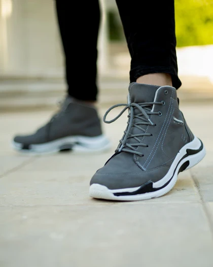 کفش ساق‌دار Balenciaga مدل Hoka (طوسی)