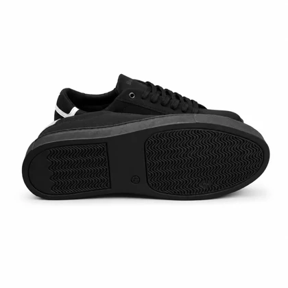 کفش کتانی مردانه مدل ونس چرمی مشکی Vans