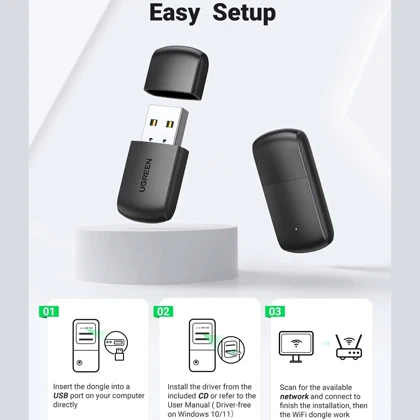 دانگل وای فای یوگرین UGREEN مدل 20204 AC650