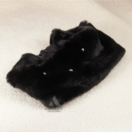 هدبند روسی مرواریدی Pearl Embellished Faux Fur Headband