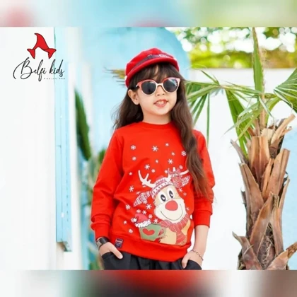 بلوز اسپرت دخترانه و پسرانه گوزن یلدا و کریسمس