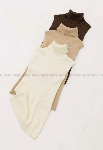 تاپ یقه اسکی بافت وارداتی کد1004597