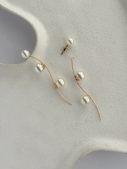 گوشواره شاخه مرواریدی ( 3 مروارید)