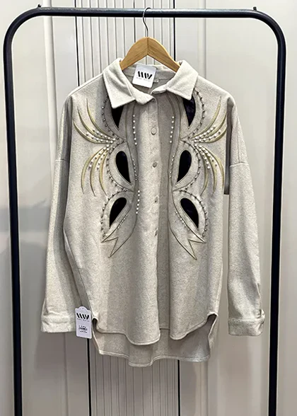 شومیز فوتر نگین دوزی