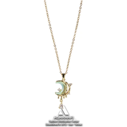 گردنبند ماه و نگین Dripping Moon Necklace G