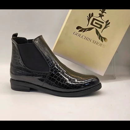 نیم بوت ورنی سنگی 2کش