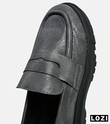 کفش کتانی مردانه طوسی BERSHKA مدل 6244