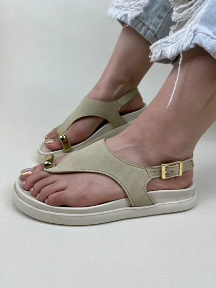 صندل زنانه انگشتی زارا رویه دار پشت کمربندی ZARA کد 1526