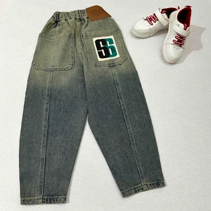 شلوار مام بچه گانه طرح دورنگ 66 خارجی