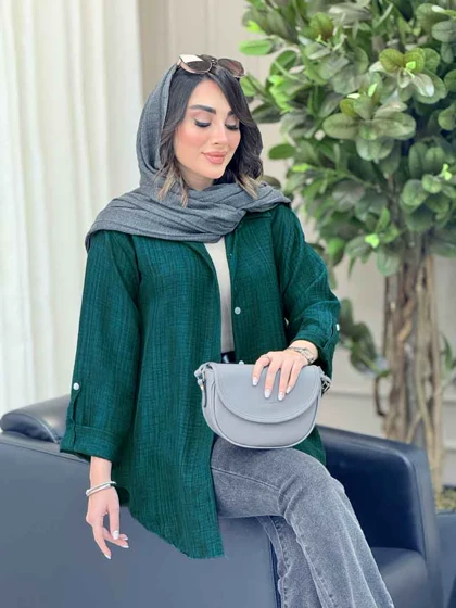 شومیز آستین پاگن نجلا