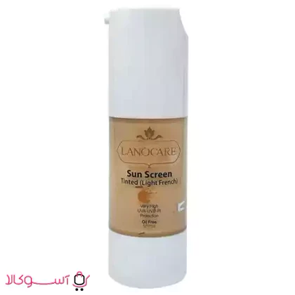 ضدآفتاب رنگی لانوکر مدل light french حجم 30 میل