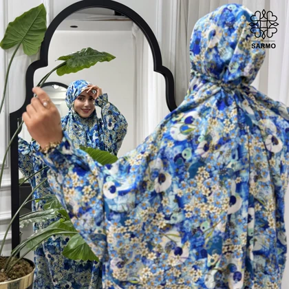 چادرنماز آستین‌دار نیلگون