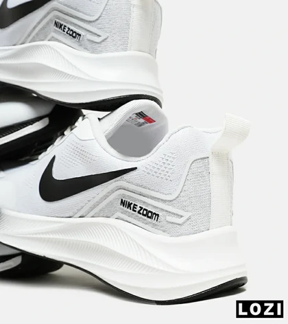 کفش کتانی مردانه و زنانه سفید مشکی Nike air zoom max مدل 5620