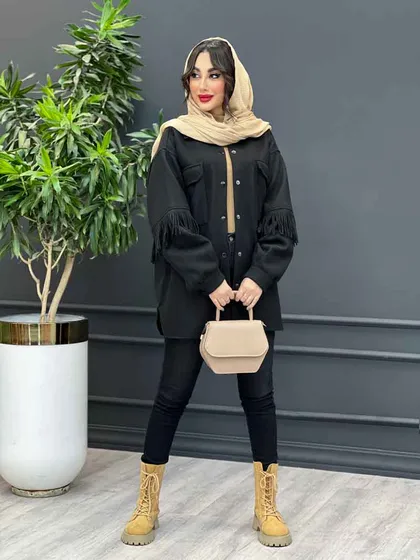 پالتو دو جیب پشت ریش