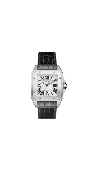 ساعت کارتیر سانتوس صد زنانه مشکی Cartier Santos 100