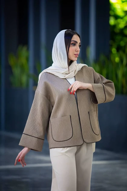 کت ژاکارد مغزی دوزی