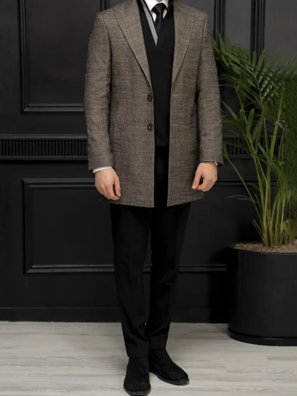 پالتو دودکمه کد o133