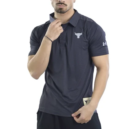 پولوشرت ورزشی مردانه آندر آرمور مدل Heat Gear-399 طوسی تیره