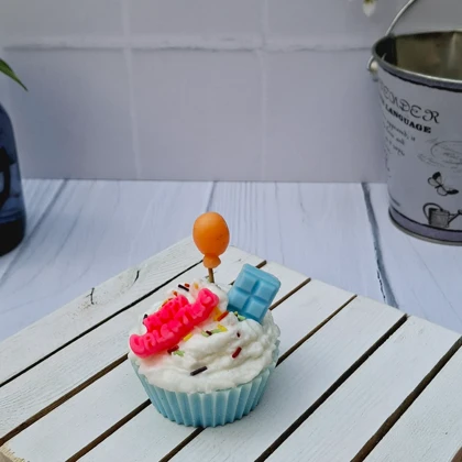 شمع کاپ کیک شکلاتی هپی