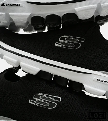 کفش کتانی بزرگ پا مشکی سفید اسکیچرز SKECHERS