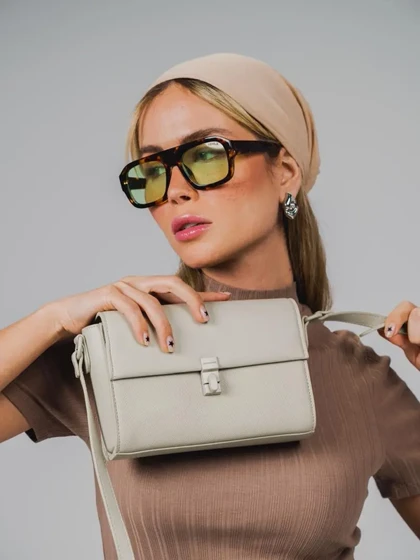 کیف دوشی زنانه چرم مصنوعی بدون دسته دیوید جونز DAVIDJONES