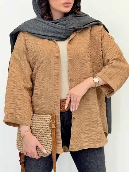 شومیز دوخت دار پایین هلال
