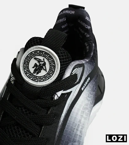 کفش کتانی ورزشی مشکی سفید Warrior Sneakers مدل 7854