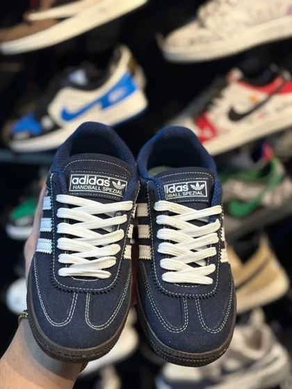 کتانی اسپیزال زنانه سفید سرمه ای