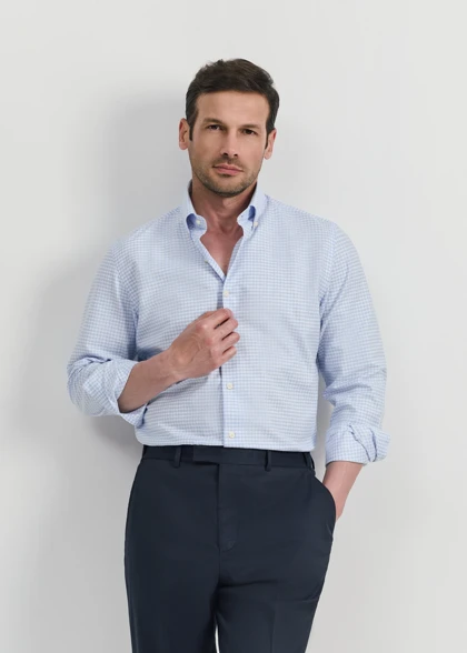 پیراهن طرح دار لینن 2510129