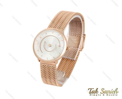 ساعت داتیس رزگلد بند حصیری زنانه Datis-3750-L