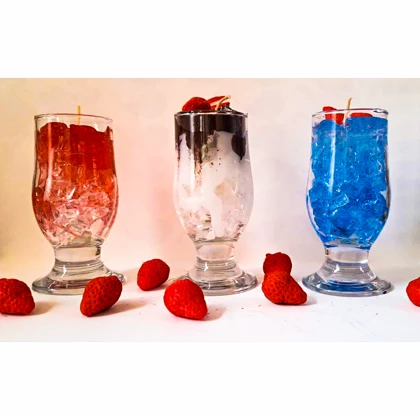 شمع ژله ای جام بلوبری یخی