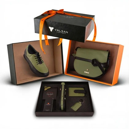 ست لاکچری زنانه چرم یلسان مدل برکه کد 306-ROFI-NHL-ISHA-LRN-MC