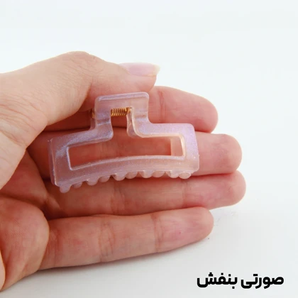 کلیپس دخترانه مدل مستطیلی کوچک دو رنگ