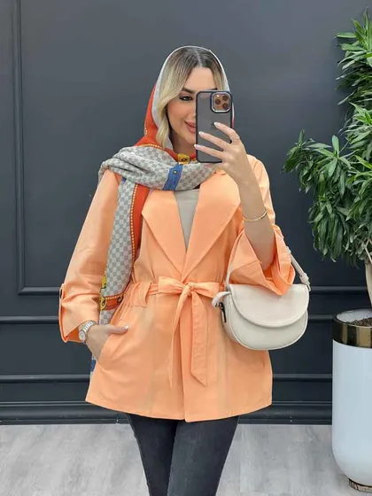 مانتو لینن دو جیب آستین پاگن