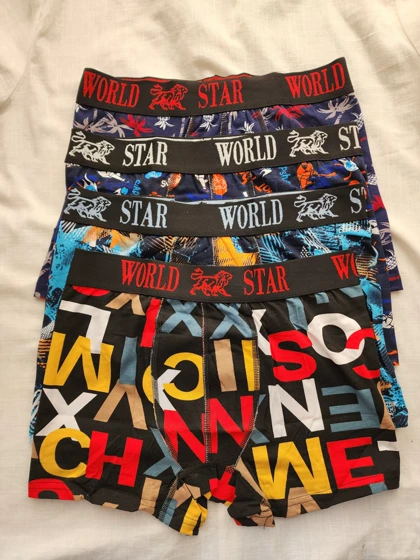 شورت نخی پادار باکسر مردانه WORLD STAR ترک کد: 2121
