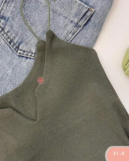 کراپ یقه کوبایی 7107