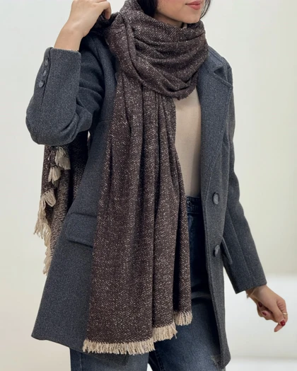 شال موهر پاییزه برفکی