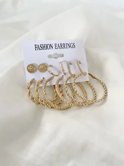 پک گوشواره فشن طرح سکه