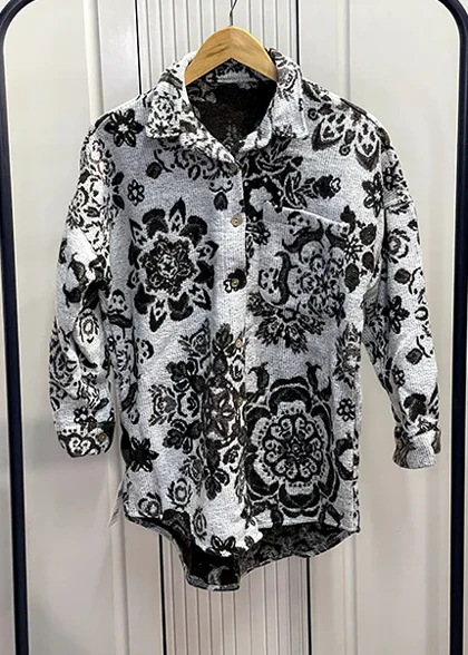 شومیز پشمی طرح دار